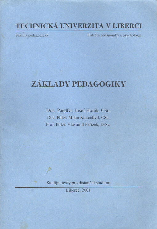 Základy pedagogiky