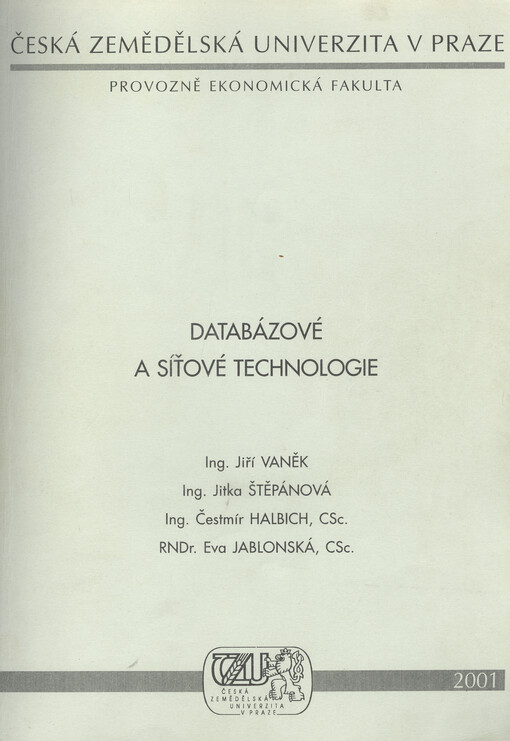 Databázové a síťové technologie