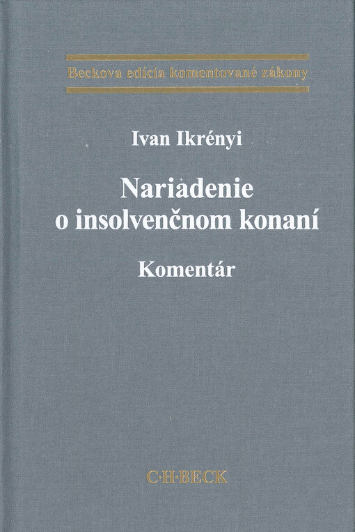 Nariadenie o insolvenčnom konaní : komentár