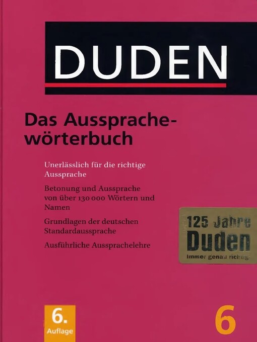 Duden. Band 6, Aussprachewörterbuch