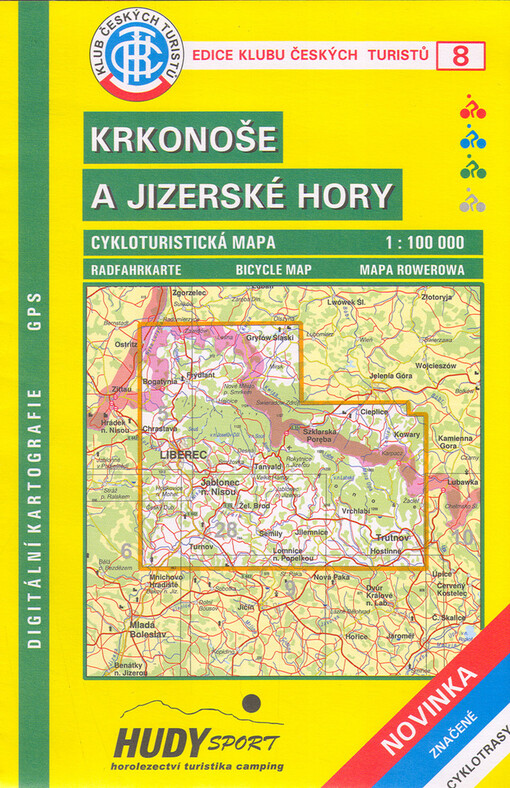 Krkonoše a Jizerské hory cykloturistická mapa 1:100 000