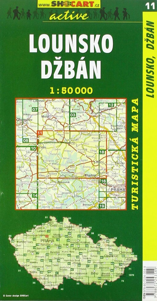 Lounsko Džbán : turistická mapa 1:50^000 : aktualizované vydání, turistické trasy, historické památky, přírodní zajímavosti, ubytování a stravování, podporuje GPS