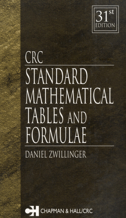 CRC standard mathematical tables and formulae