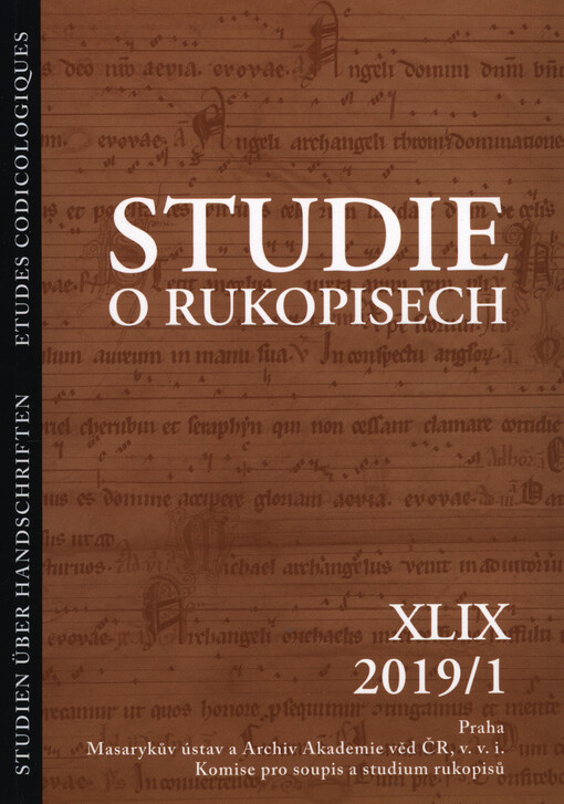 Studie o rukopisech = Studien über Handschriften = Etudes codicologiques