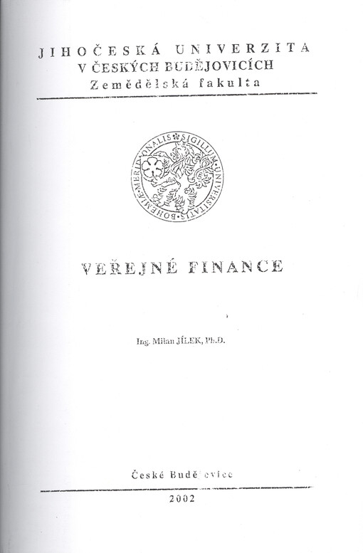 Veřejné finance