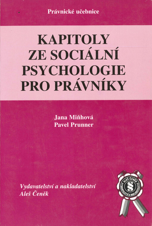 Kapitoly ze sociální psychologie pro právníky