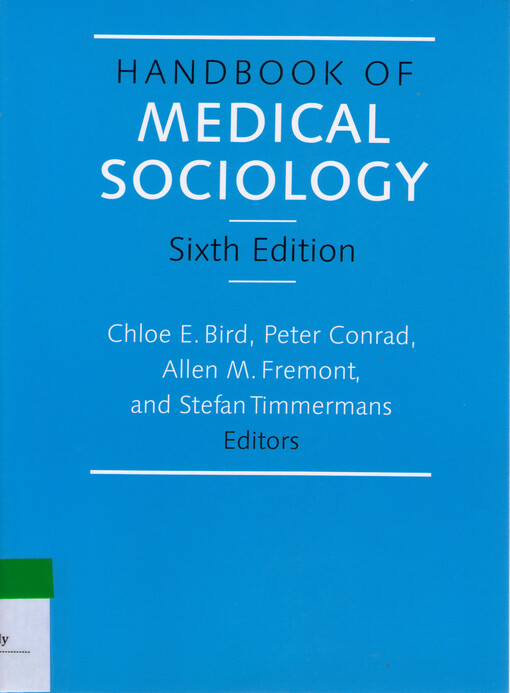 Handbook of medical sociology