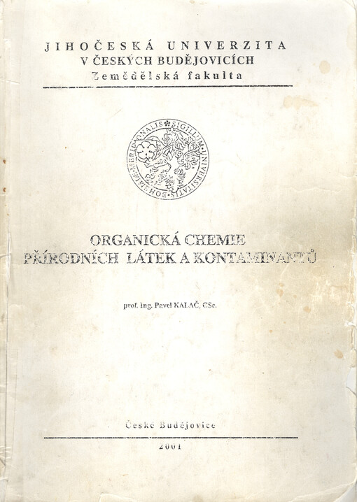 Organická chemie přírodních látek a kontaminantů