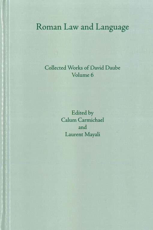 Roman law and language