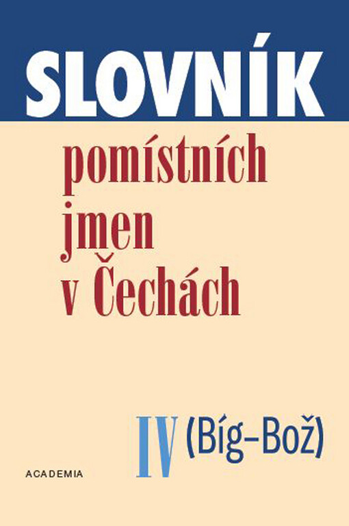 Slovník pomístních jmen v Čechách