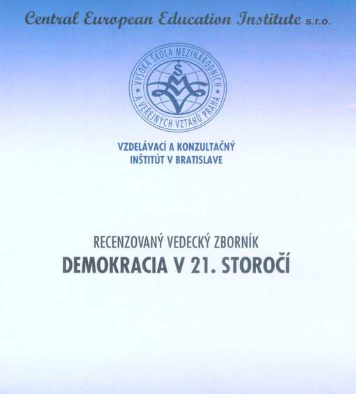 Demokracia v 21. storočí : recenzovaný vedecký zborník