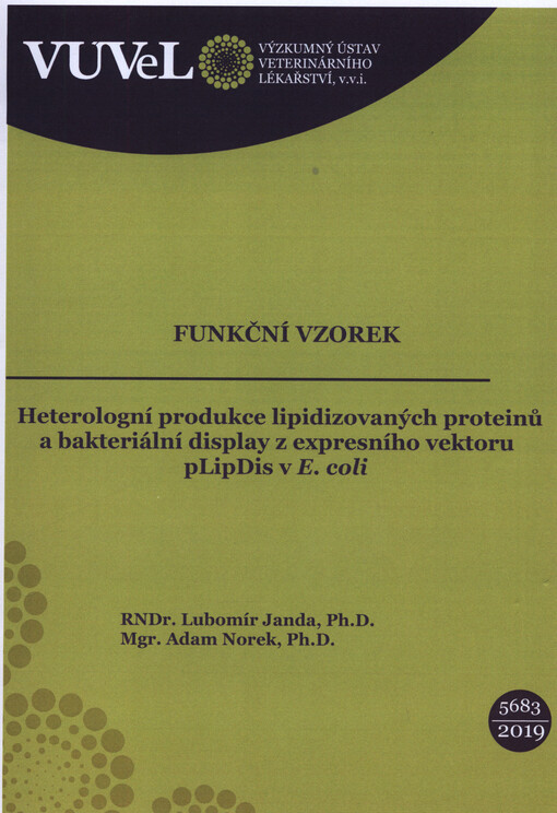 Heterologní produkce lipidizovaných proteinů a bakteriální display z expresního vektoru pLipDis v E. coli