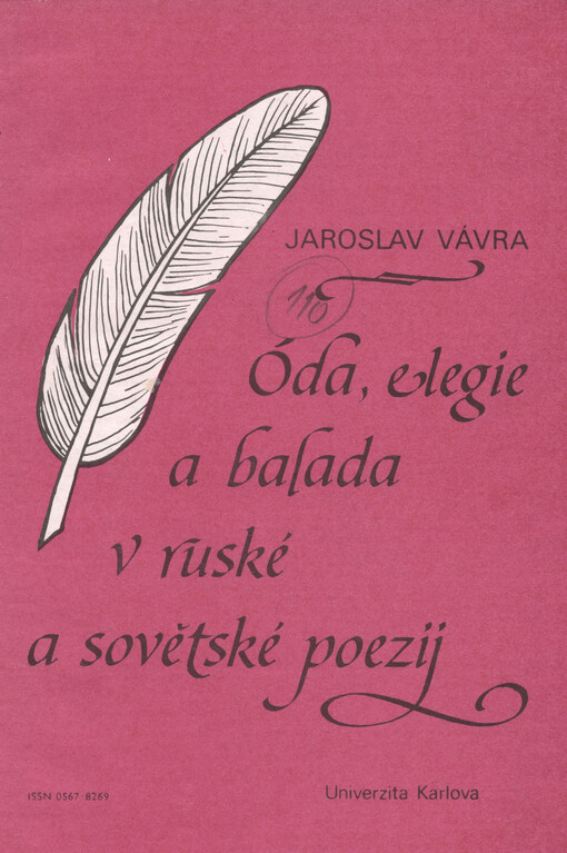Óda, elegie a balada v ruské a sovětské poezii