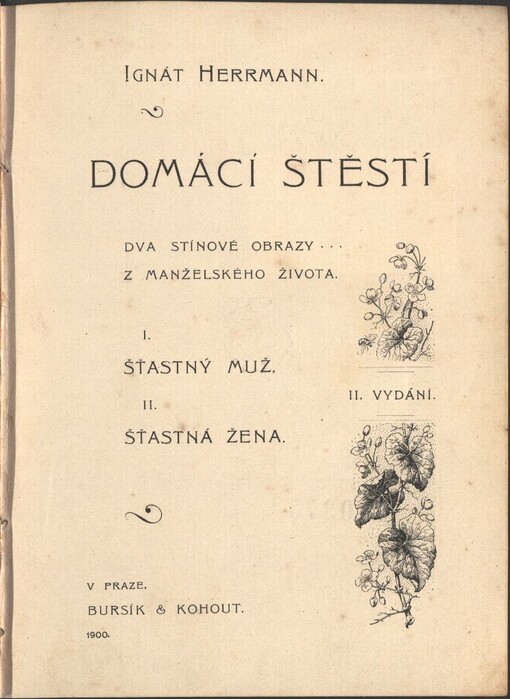 Domácí štěstí: dva stínové obrazy z manželského života