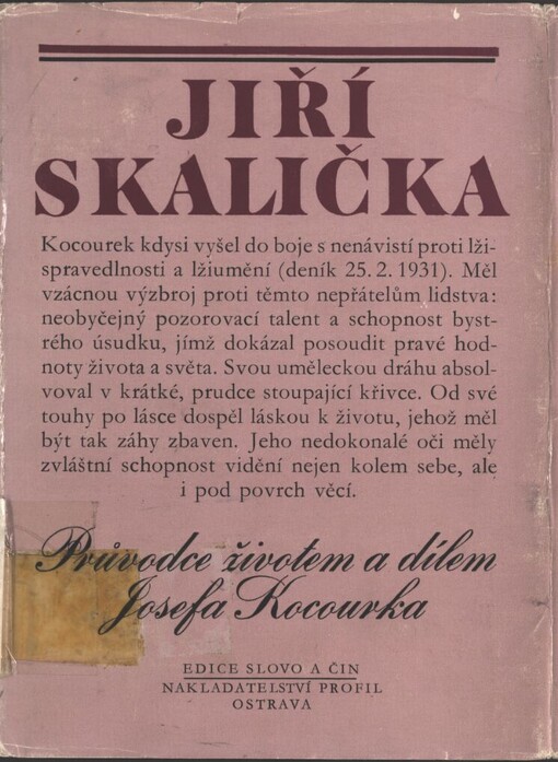 Průvodce životem a dílem Josefa Kocourka