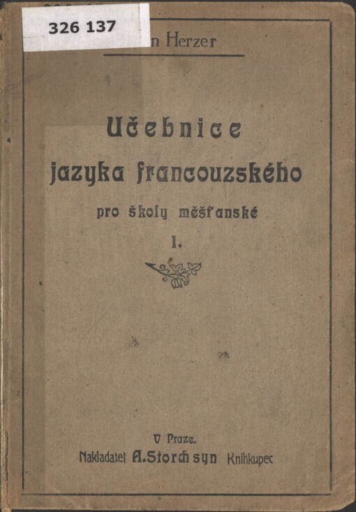 Učebnice jazyka francouzského pro školy měšťanské: stupeň první
