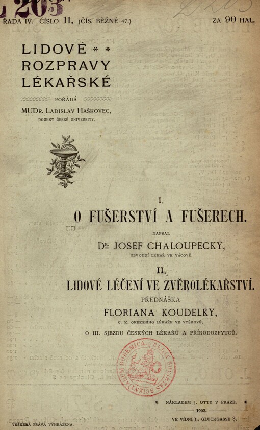 O fušerství a fušerech ; Lidové léčitelství ve zvěrolékařství