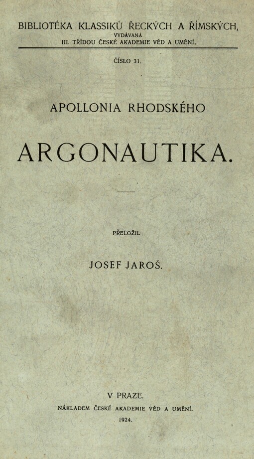 Apollonia Rhodského Argonautika