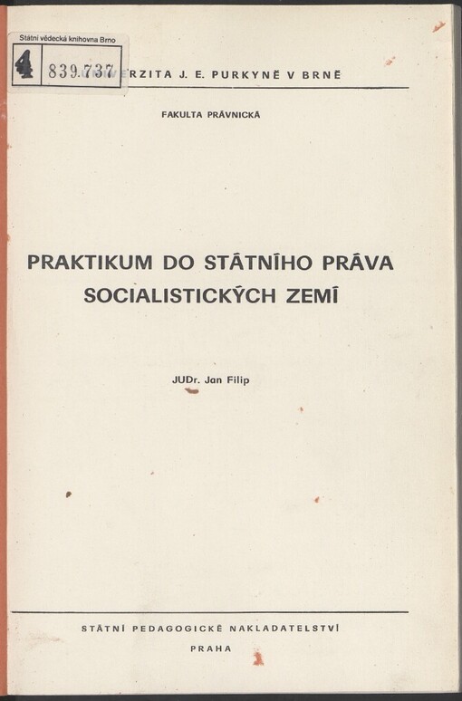Praktikum do státního práva socialistických zemí