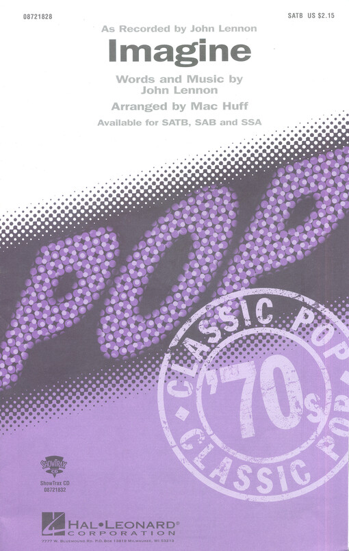 IMAGINE : SATB, piano,chords