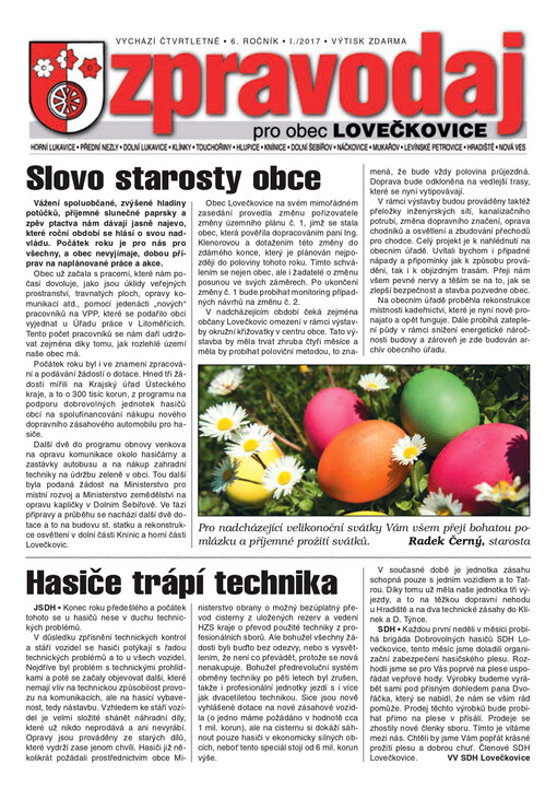 Lovečkovický zpravodaj : čtvrtletník obecního úřadu Lovečkovice