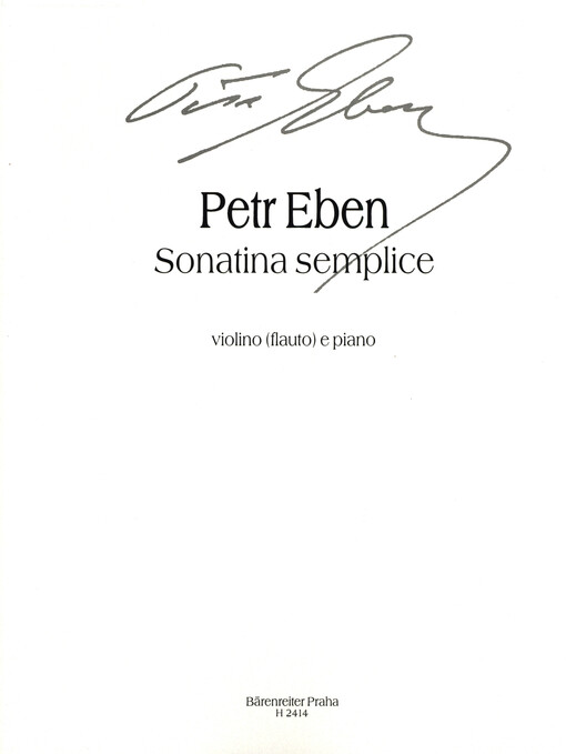 Sonatina semplice : violino (flauto) e piano