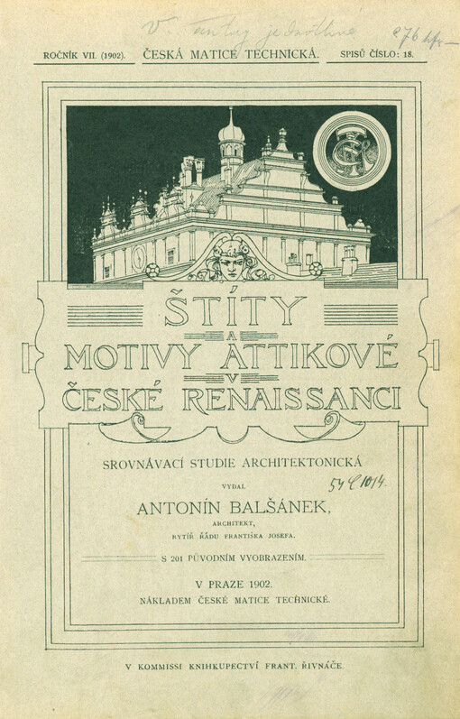 Štíty a motivy attikové v české renaissanci: srovnáv. studie architektonická