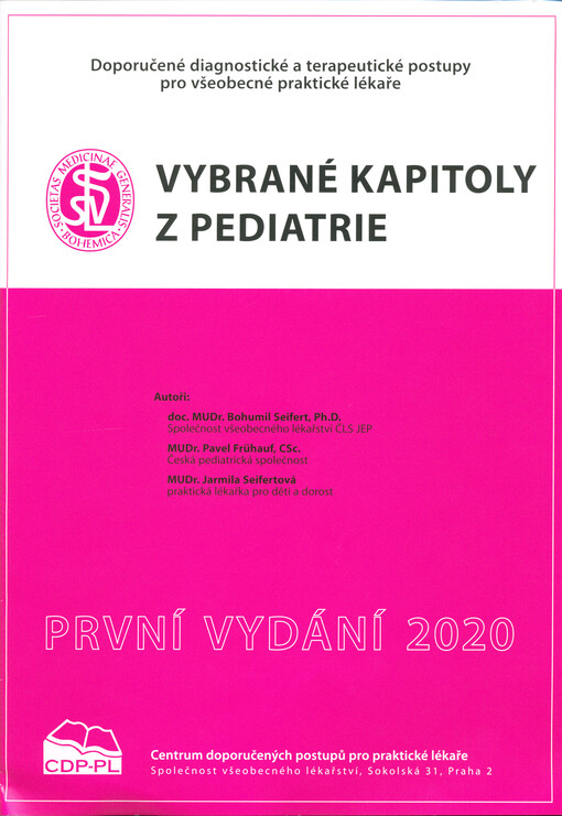 Vybrané kapitoly z pediatrie : doporučený diagnostický a terapeutický postup pro všeobecné praktické lékaře 2020