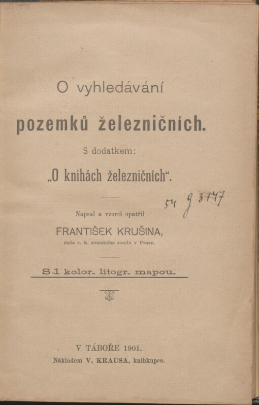 O vyhledávání pozemků železničních: s dodatkem 