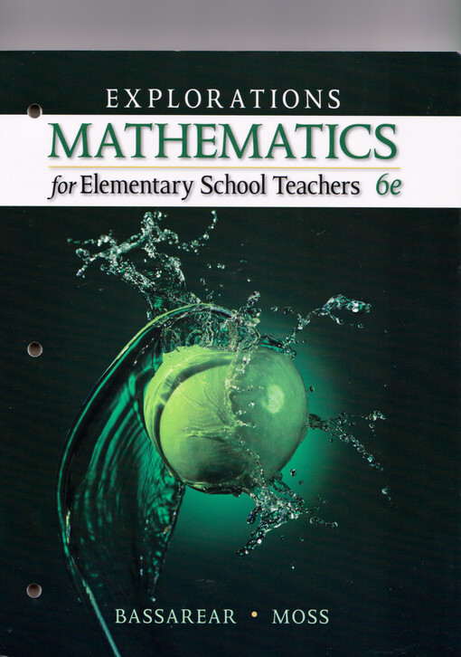Explorations mathematics for elementary school teachers
