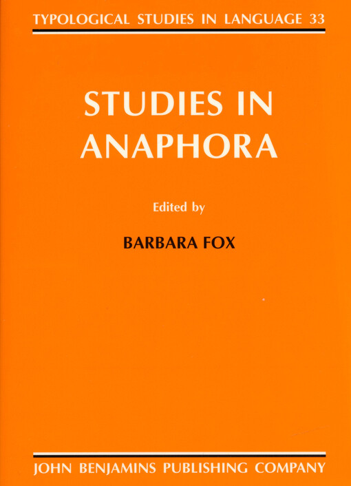 Studies in anaphora