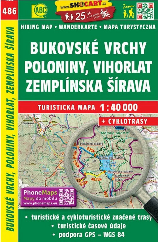 Bukovské vrchy, Poloniny, Vihorlat, Zenplínska Šírava : turistická mapa 1:40 000