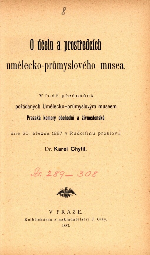 O účelua prostředcích umělecko-průmyslového musea