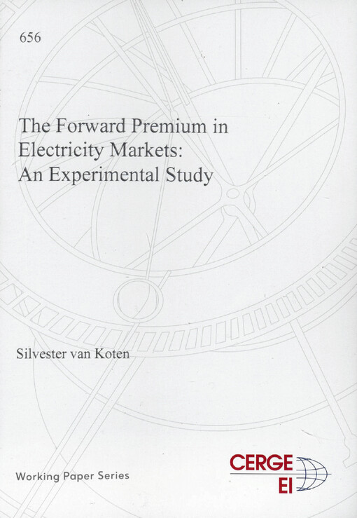 The forward premium in electricity markets : an experimental study