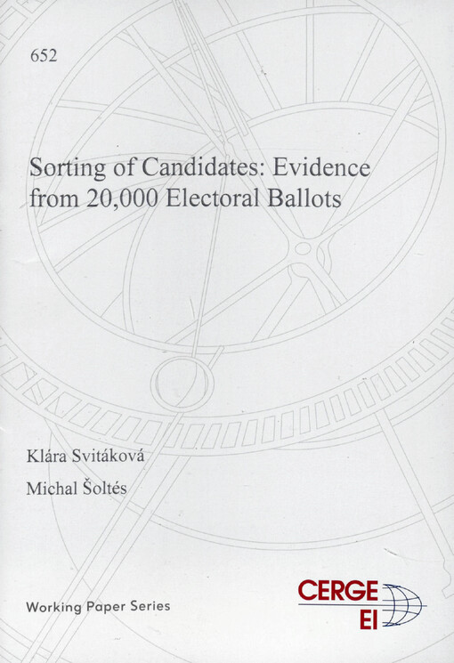 Sorting of candidates : evidence from 20,000 electoral ballots