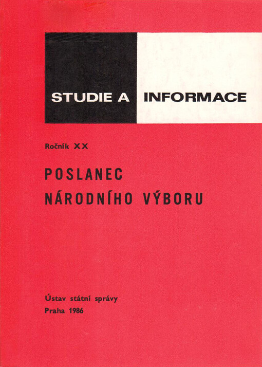 Poslanec národního výboru: příručka