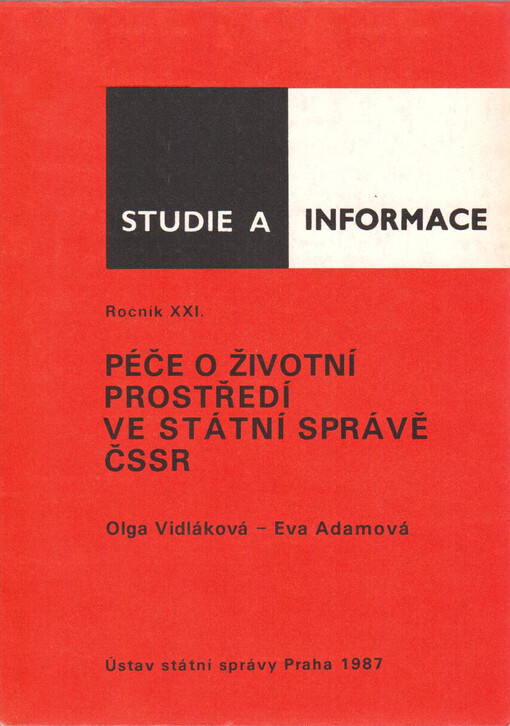 Péče o životní prostředí ve státní správě ČSSR