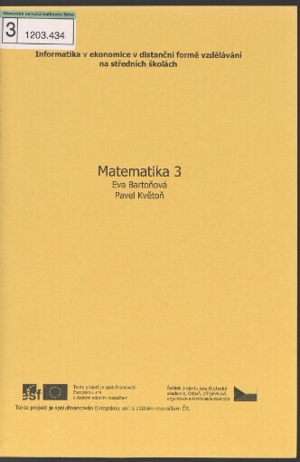 Matematika III: základy geometrie