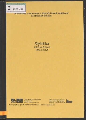 Stylistika: učební text pro distanční formu vzdělávání