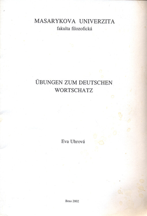 Übungen zum deutschen Wortschatz