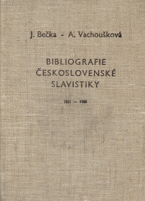 Bibliografie československé slavistiky 1961-1966