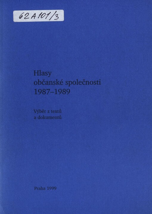 Hlasy občanské společnosti 1987-1989