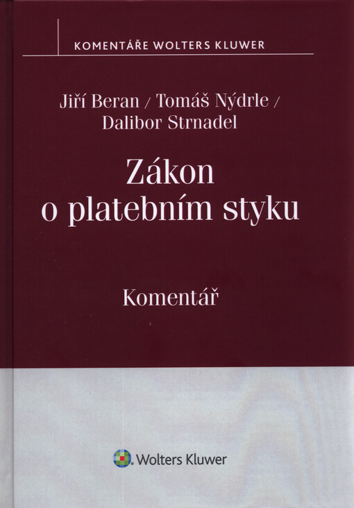 Zákon o platebním styku : komentář