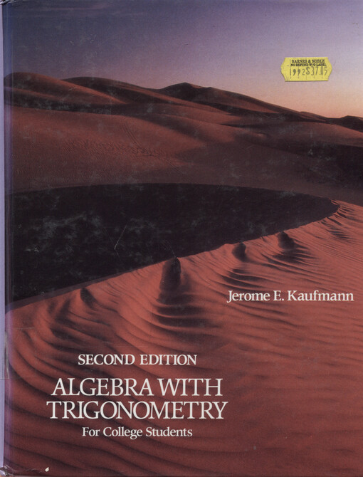 Algebra with trigonometry for college students