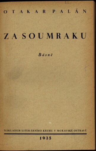 Za soumraku: básně