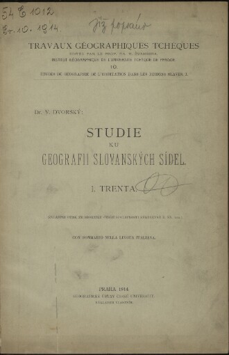 Studie ku geografii slovanských sídel