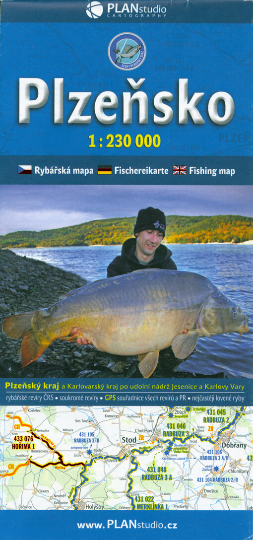 Plzeňsko : rybářská mapa = Fischereikarte = fishing map