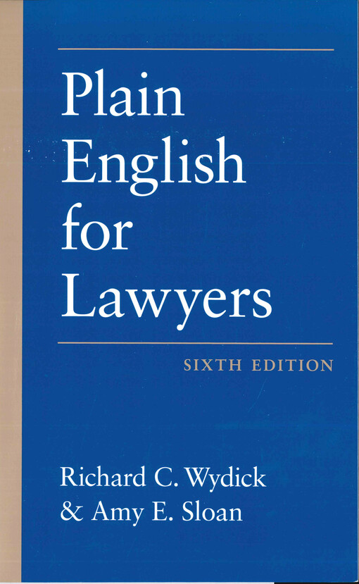 Plain English for lawyers