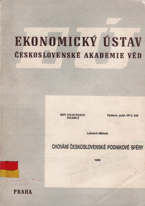 Chování československé podnikové sféry