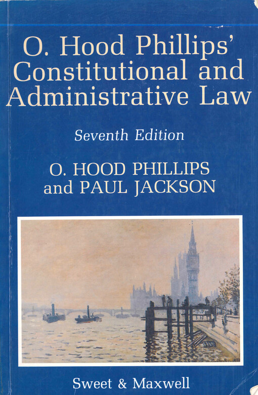 O. Hood Phillips' constitutional and administrative law